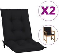 SHUMEE Podušky na zahradní židle 2 ks, 7 × 50 × 100 cm, černá - Polstr