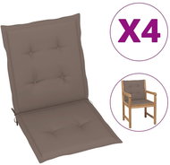 Podušky na zahradní židle 4 ks taupe 100 x 50 x 7 cm - Polstr