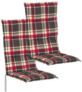 Polstry na zahradní židle 2 ks 117x49 cm červeno-zelené - Polstr