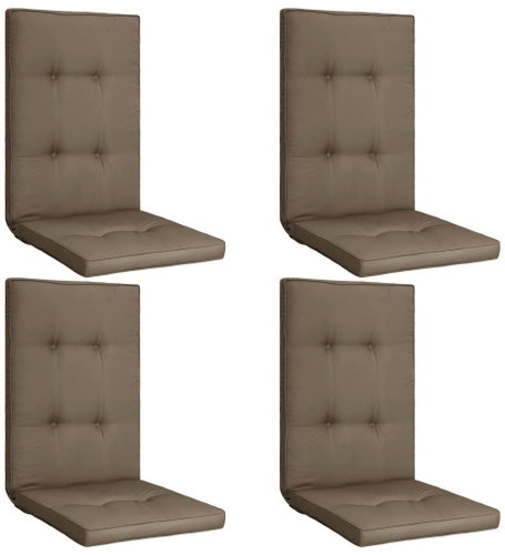 Podušky na zahradní židle 4 ks taupe 120 x 50 x 5 cm - Polstr - Main image