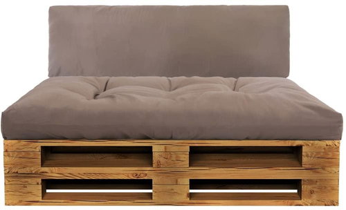 Zahradní poduška na opěradlo taupe 120 x 40 x 10 cm textil - Polstr - Main image