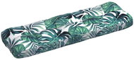 Poduška na zahradní pohovku vzor s listy 120x40x12 cm textil - Polstr