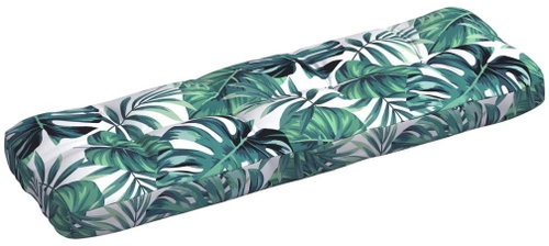 Poduška na zahradní pohovku vzor s listy 120x40x12 cm textil - Polstr - Main image