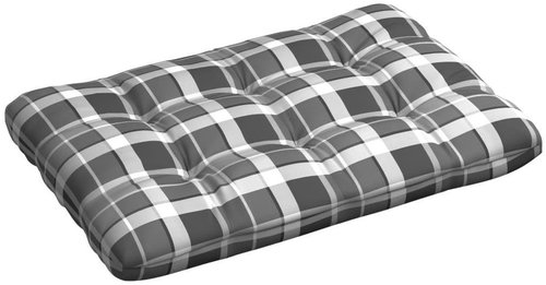 Poduška na paletový nábytek šedá kostka 120 x 80 x 12 cm textil - Polstr - Main image