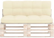 Podušky na pohovku z palet 2 ks krémové - Polstr