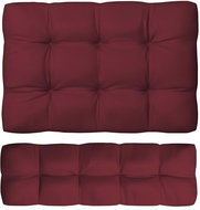 Podušky na pohovku z palet 2 ks vínové - Polstr