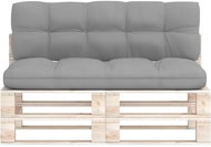 Podušky na pohovku z palet 2 ks šedé - Polstr