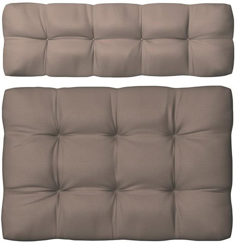 Podušky na pohovku z palet 2 ks taupe - Polstr - Main image