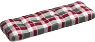 Poduška na záhradnú pohovku červená kocky 120x40x12 cm textil - Poduška