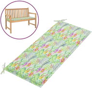 Poduška na zahradní lavici vzor listů 120 x 50 x 4 cm textil - Polstr
