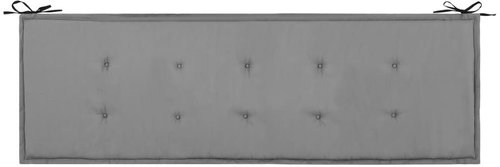 Poduška na zahradní lavici černo-šedá 150 x 50 x 3 cm - Polstr - Main image