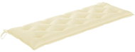 SHUMEE Poduška na zahradní lavici 7 × 50 × 150 cm, krémově bílá - Polstr