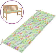 Poduška na zahradní lavici vzor listů 150 x 50 x 4 cm textil - Polstr