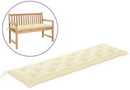 SHUMEE Poduška na zahradní lavici 7 × 50 × 180 cm, krémově bílá - Polstr