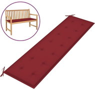 Poduška na zahradní lavici vínová 180 x 50 x 4 cm textil - Polstr