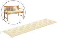 SHUMEE Poduška na zahradní lavici 7 × 50 × 200 cm, krémově bílá - Polstr