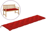 SHUMEE Poduška na zahradní lavici 7 × 50 × 200 cm, červená - Polstr