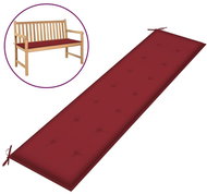 Poduška na zahradní lavici vínová 200 x 50 x 4 cm textil - Polstr