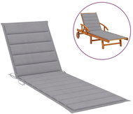 SHUMEE Poduška na zahradní lehátko 4 × 70 × 200 cm, šedá - Polstr