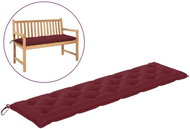 Poduška na zahradní lavici vínová 200 x 50 x 7 cm textil - Polstr
