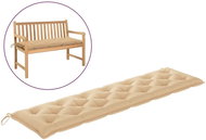 SHUMEE Poduška na zahradní lavici 7 × 50 × 200 cm, béžová - Polstr