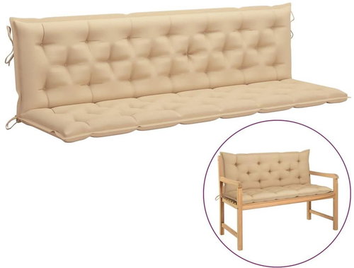 Poduška pro závěsné houpací křeslo béžová 200 cm textil - Polstr - Main image