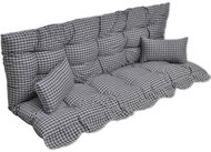 4dílný set polstrů pro zahradní houpačku modrobílý textilní - Polstr