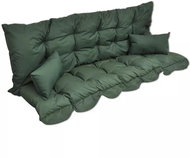 4dílný set polstrů pro zahradní houpačku zelený textilní - Polstr