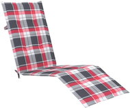 Poduška na polohovací židli červená károvaná (75+105)x50x4 cm - Polstr