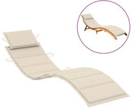 Poduška na zahradní lehátko krémová 186 x 58 x 4 cm - Polstr