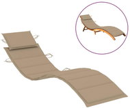Poduška na zahradní lehátko béžová 186 x 58 x 4 cm - Polstr