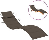 Poduška na zahradní lehátko taupe 186 x 58 x 4 cm - Polstr