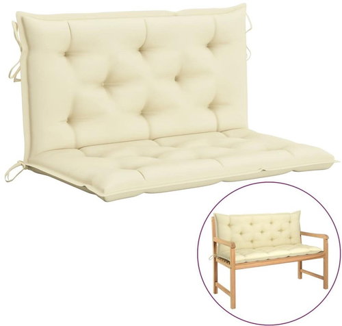 Poduška pro závěsné houpací křeslo bílá 100 cm textil - Polstr - Main image