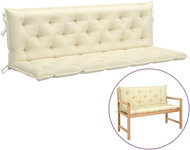 Poduška pro závěsné houpací křeslo bílá 180 cm textil - Polstr