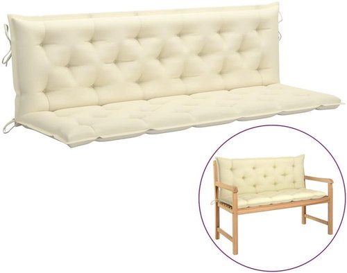 Poduška pro závěsné houpací křeslo bílá 180 cm textil - Polstr - Main image