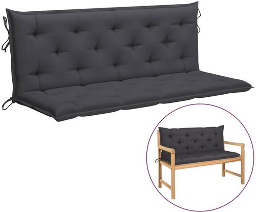 SHUMEE Poduška pro závěsné houpací křeslo 7 × 50 × 150 cm, antracit - Polstr - Main image