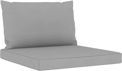SHUMEE Podušky na pohovku z palet 2 ks, 6 × 60 × 60 cm, šedá - Polstr - Main image