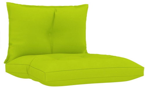 Podušky na pohovku z palet 2 ks jasně zelené textil - Polstr - Main image