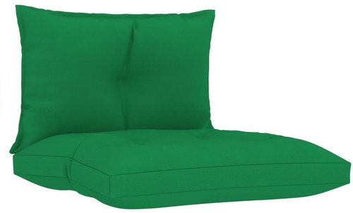 Podušky na pohovku z palet 2 ks zelené textil - Polstr - Main image