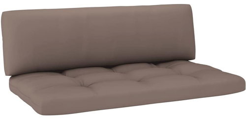 SHUMEE Podušky na pohovku z palet 2 ks, 10 × 58 × 110 cm, taupe - Polstr - Main image