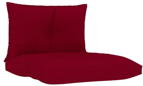 Podušky na pohovku z palet 2 ks vínové textil - Polstr - Main image