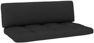 SHUMEE Podušky na pohovku z palet 2 ks, 10 × 58 × 110 cm, černá - Polstr