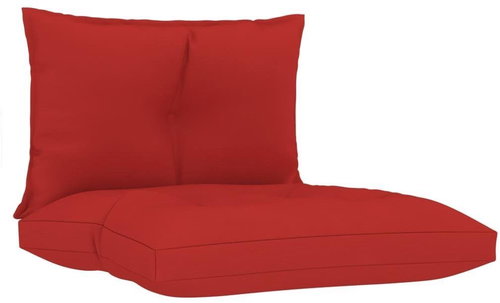 Podušky na pohovku z palet 2 ks červené textil - Polstr - Main image