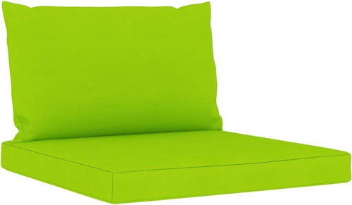 Podušky na pohovku z palet 2 ks jasně zelené textil - Polstr - Main image