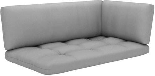 SHUMEE Podušky na pohovku z palet 3 ks, 10 × 58 × 103 cm, šedá - Polstr - Main image