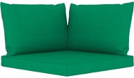 SHUMEE Podušky na pohovku z palet 3 ks, 6 × 60 × 60 cm, zelená - Polstr