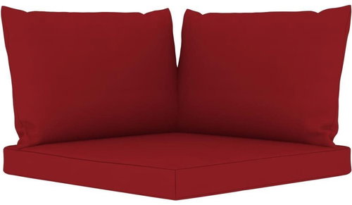 Podušky na pohovku z palet 3 ks vínové textil - Polstr - Main image