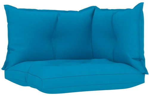 Podušky na pohovku z palet 3 ks modré textil - Polstr - Main image