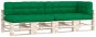 SHUMEE Podušky na pohovku z palet 5 ks, 12 × 80 × 120 cm, zelená - Polstr