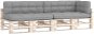 SHUMEE Podušky na pohovku z palet 5 ks, 12 × 80 × 120 cm, šedá - Polstr